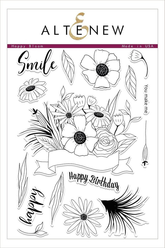 Altenew - Happy Bloom - Clear Stamp 6x8