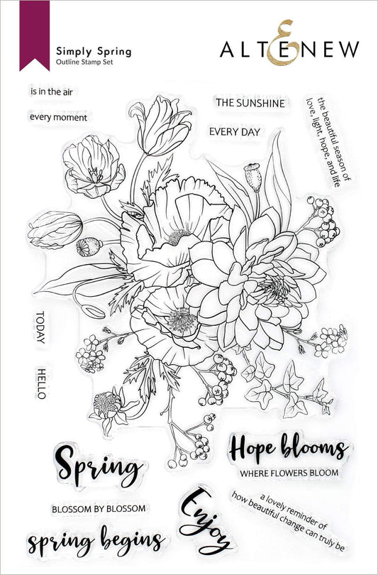 Altenew - Simply Spring - Clear Stamp Set 6x8