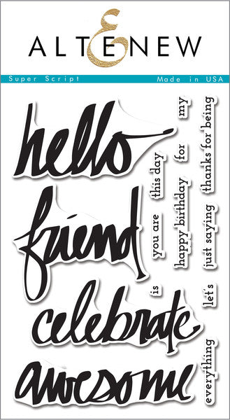 Altenew - Stempelset 4x6" - Super Script