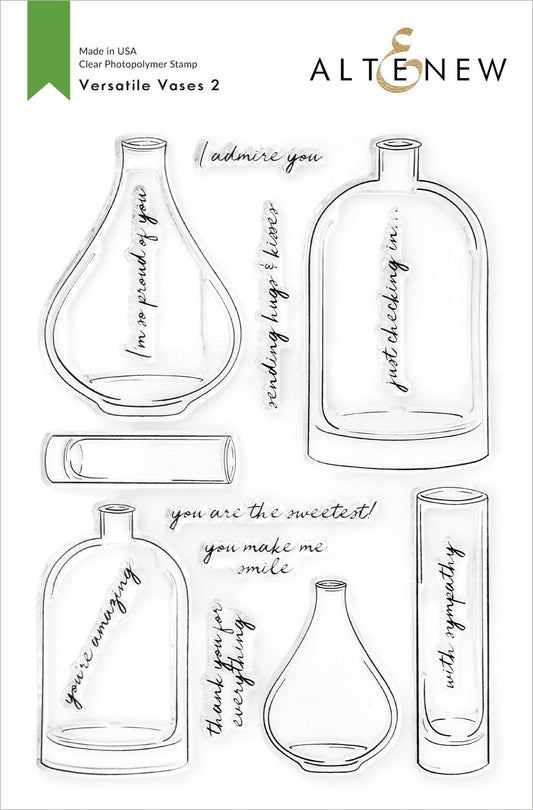 Altenew Versatile Vases 2 Clear Stamp Set 6x8