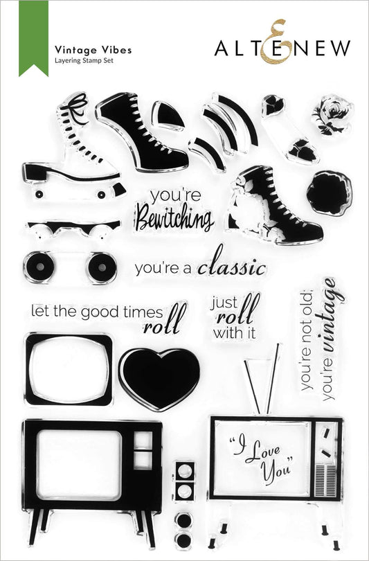 Altenew - Vintage Vibes - Clear Stamps 6x8