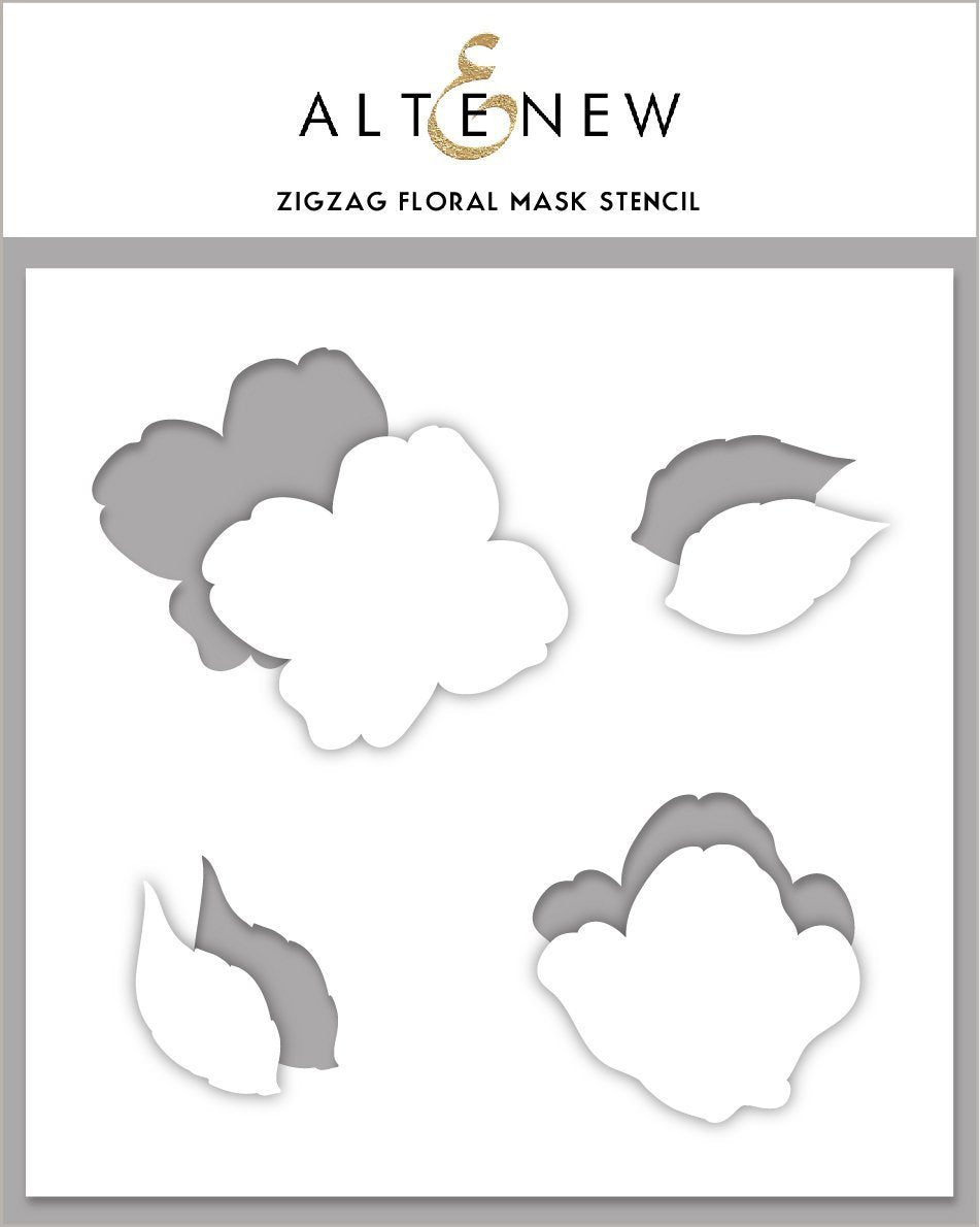 Altenew - Zig Zag Floral - Masking Schablone