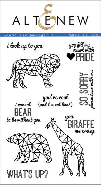 Altenew - Stempelset 4x6" - Geometric Menagerie