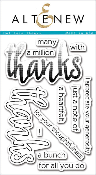 Altenew - Stempelset 4x6" - Halftone Thanks