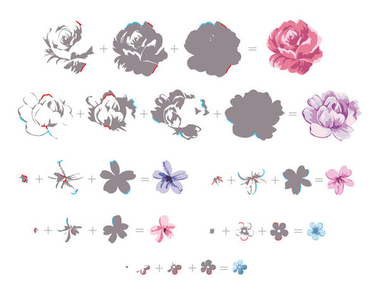 Altenew - Stempelset 4x6" - Vintage Flowers