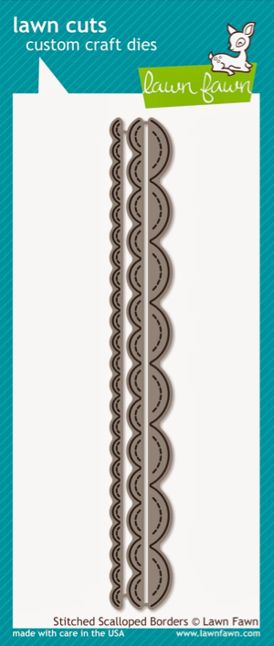 craft dies lawn fawn Stitched Scalloped Borders für scrapbook & cardmaking