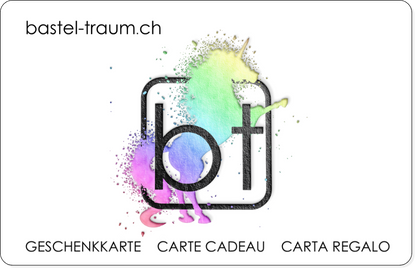 Gutschein Basteltraum von CHF 10 bis CHF 100 als Geschenk für Bastelfans