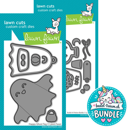 Lawn Fawn Lawn Cuts Happy Ghost Tag + Build-a-Potion Bottle