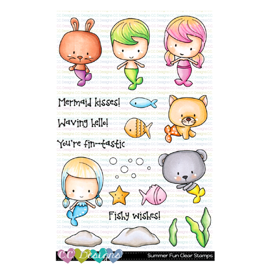 C.C. Designs - Summer Fun - Clear Stamp 4x6
