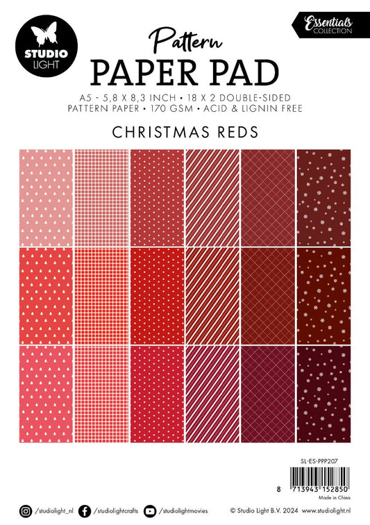 Christmas Reds A5 Essentials Pattern Paper Pad