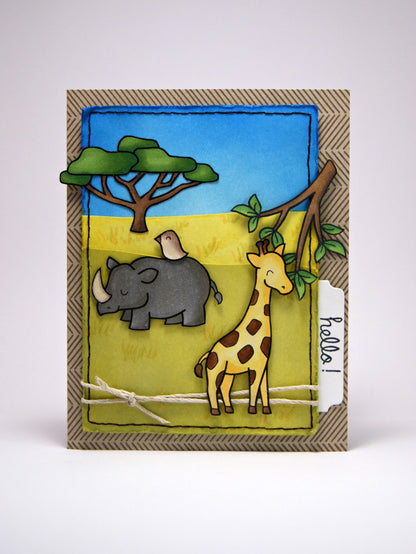 clearstamp - lawnfawn - critters in the savanna - Beispiel