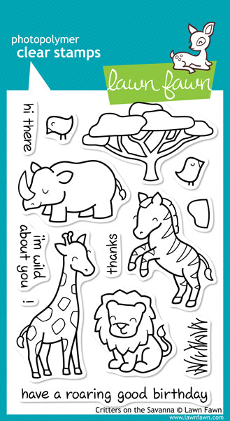 clearstamp - lawnfawn - critters in the savanna