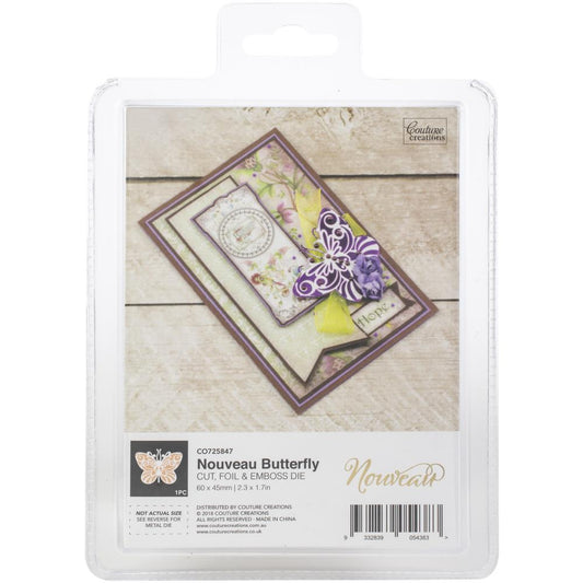 Couture Creations - Cut, Foil & Emboss Die - Nouveau Butterfly