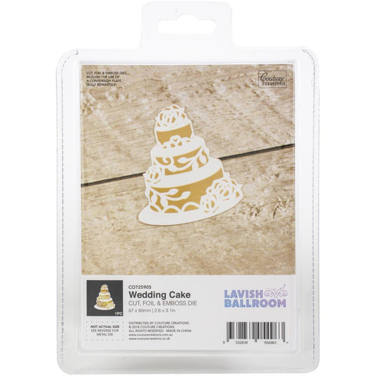 Couture Creations - Cut, Foil & Emboss Die - Wedding Cake