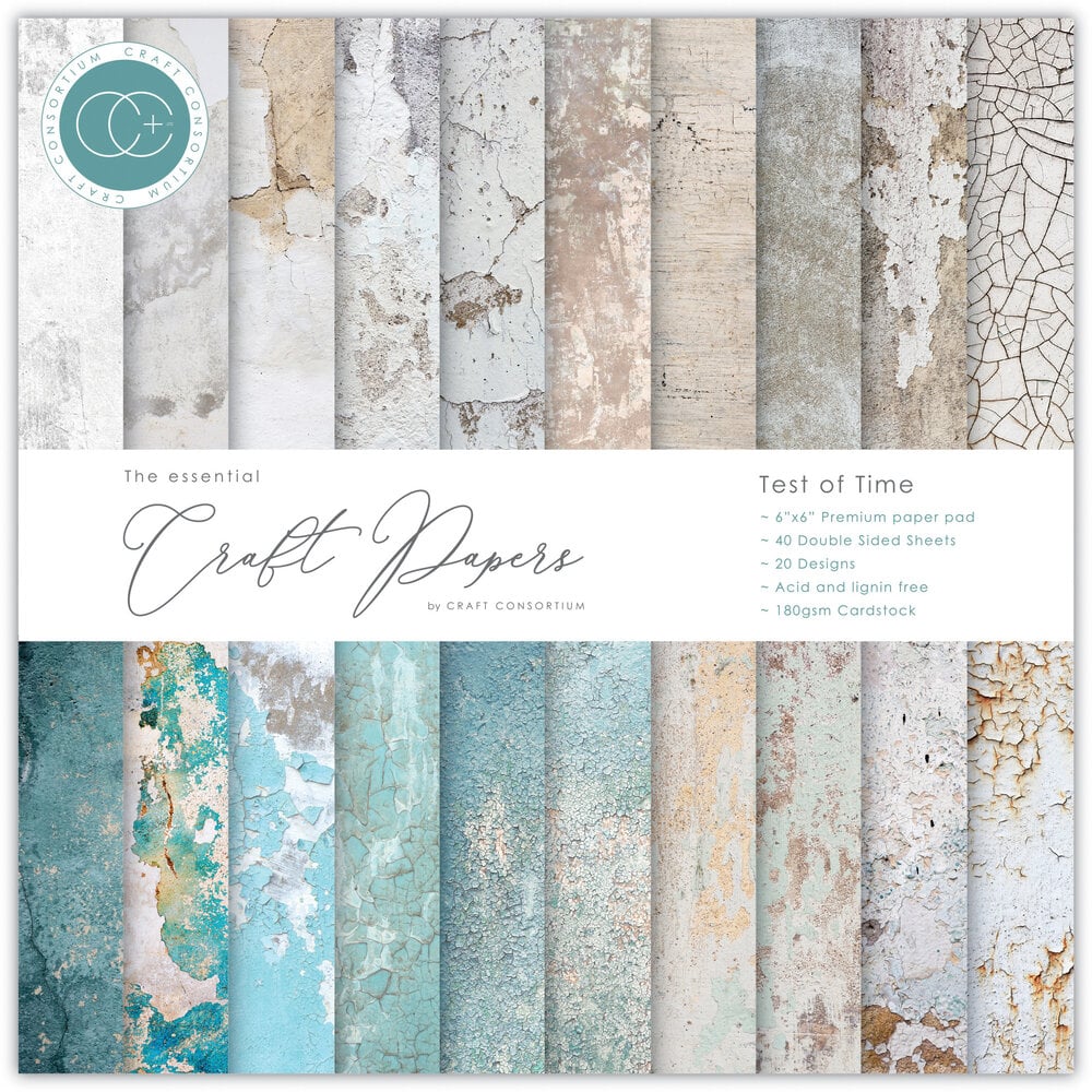 Craft Consortium Essential Craft Papers Test of Time 6x6 Paper Pad