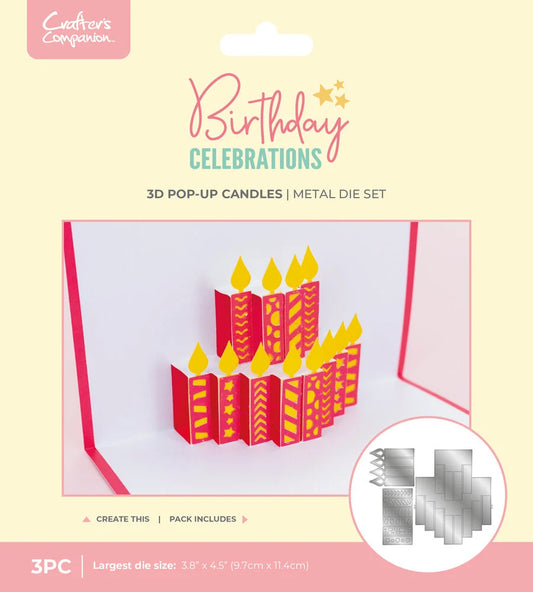 Birthday Celebrations Metal Die 3D Pop-Up Candles
