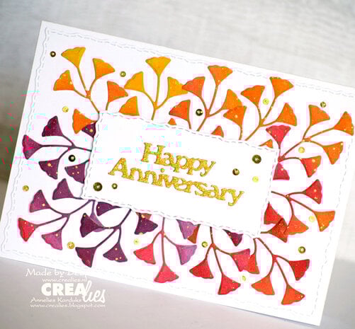 Beispielkarte mit Crea-Nest-Lies XXL Stanzschablonen Rechtecke 12×16 cm von Crealies