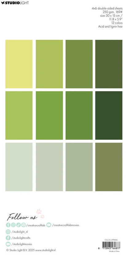 Studio Light Papierblock "All Greens Essentials" - Unicolor, 30x15cm (250g/m²) (Kopie) (Kopie)