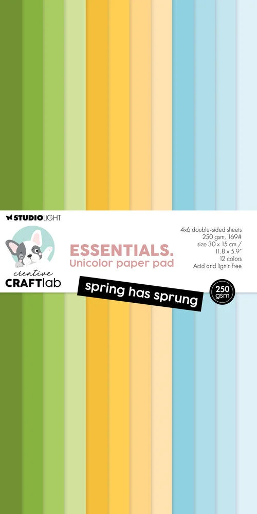 Studio Light Spring Has Sprung Essentials Unicolor Paper Pad 24 Seiten