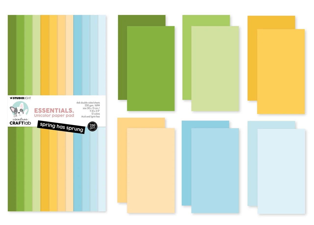 Studio Light Spring Has Sprung Essentials Unicolor Paper Pad 24 Seiten