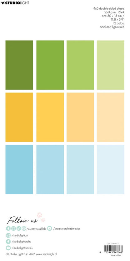 Studio Light Spring Has Sprung Essentials Unicolor Paper Pad 24 Seiten
