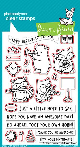 Lawn Fawn - Critter Concert - Stanzen