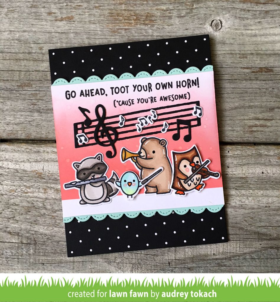 Lawn Fawn - Critter Concert - Clear Stamps 4x6