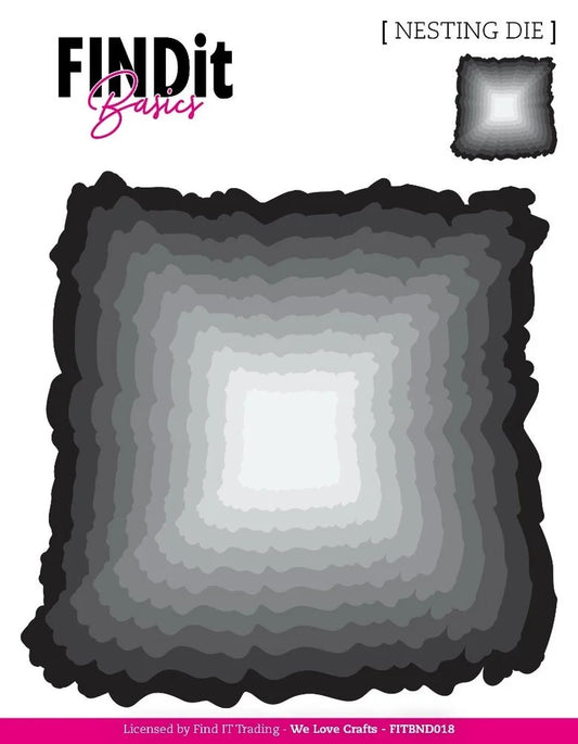 Quadratische Stanzen mit rauer Kante für Karten und Scrapbooking