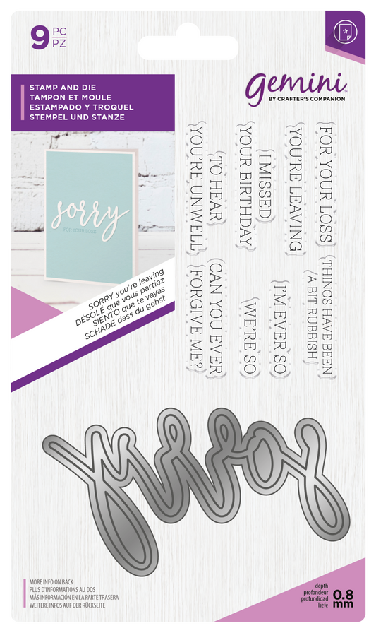 Gemini - Stempel und Stanze - Sorry you're leaving