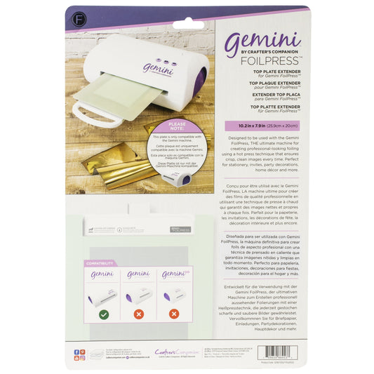 Gemini Foilpress Top Plate Extender