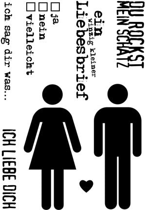 Klartext-Stempelset A7 "Mein Schatz"