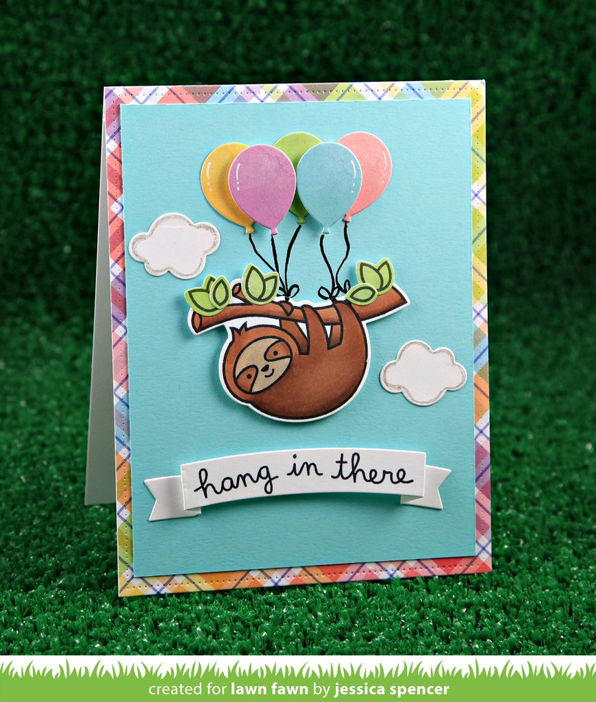 Lawn Fawn - Hang In There - Clear Stamp 3x4