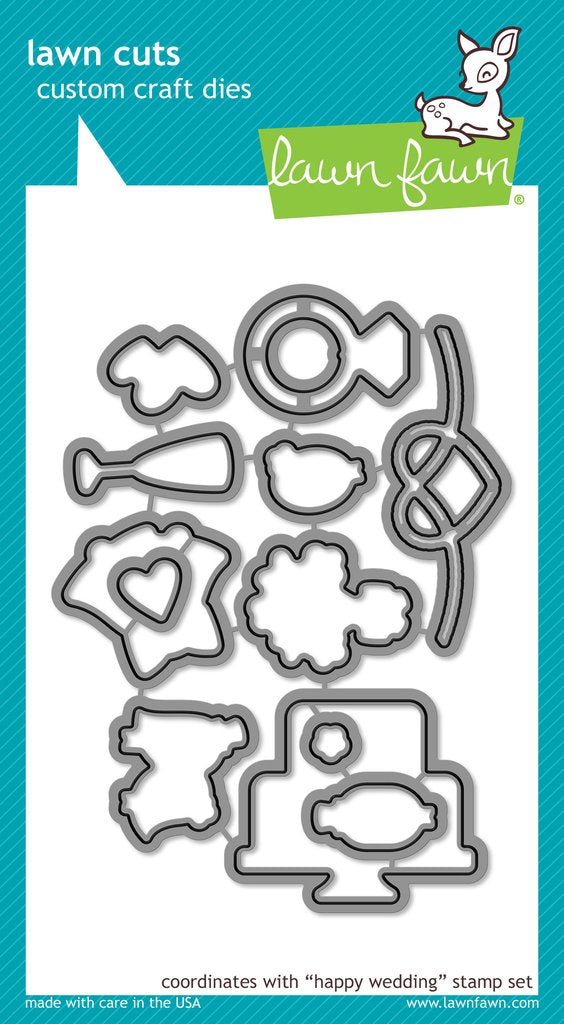 Lawn Fawn - Happy Wedding - Stanzen