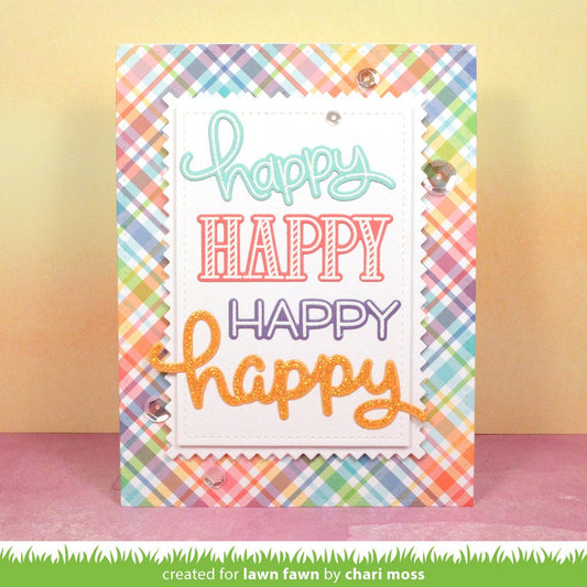 Lawn Fawn - Happy Happy Happy - Clear Stamp 4x6