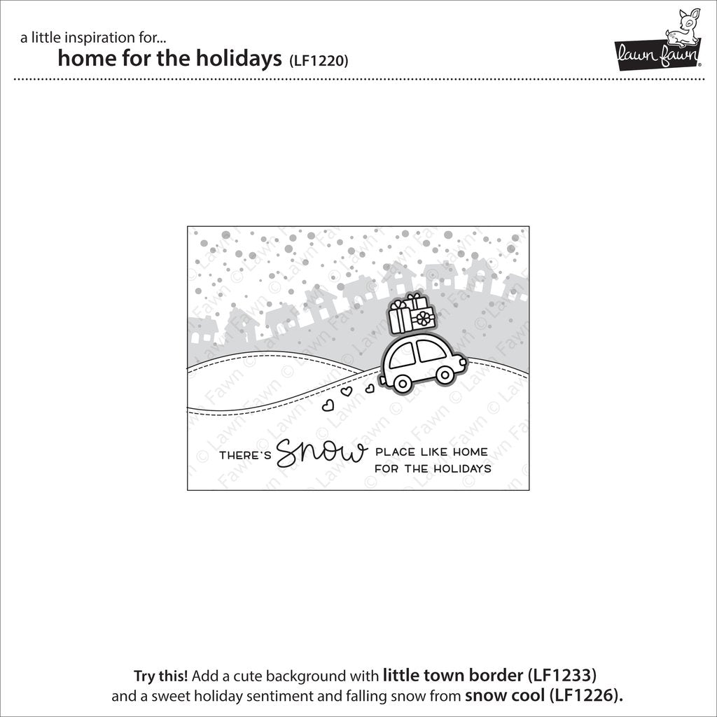 Lawn Fawn - home for the holidays - Clear Stamp 2x3