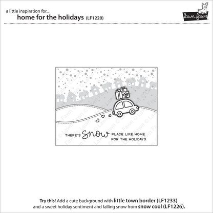 Lawn Fawn - home for the holidays - Clear Stamp 2x3