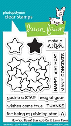 Lawn Fawn - How You Bean? Star Add-On - Clear Stamps 3x4