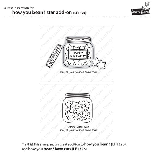 Lawn Fawn - How You Bean? Star Add-On - Clear Stamps 3x4