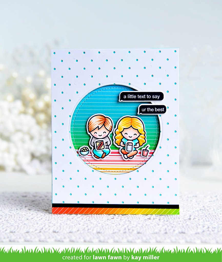 Lawn Fawn - Itsy Bitsy Polka Dot Backdrop - Stanzen