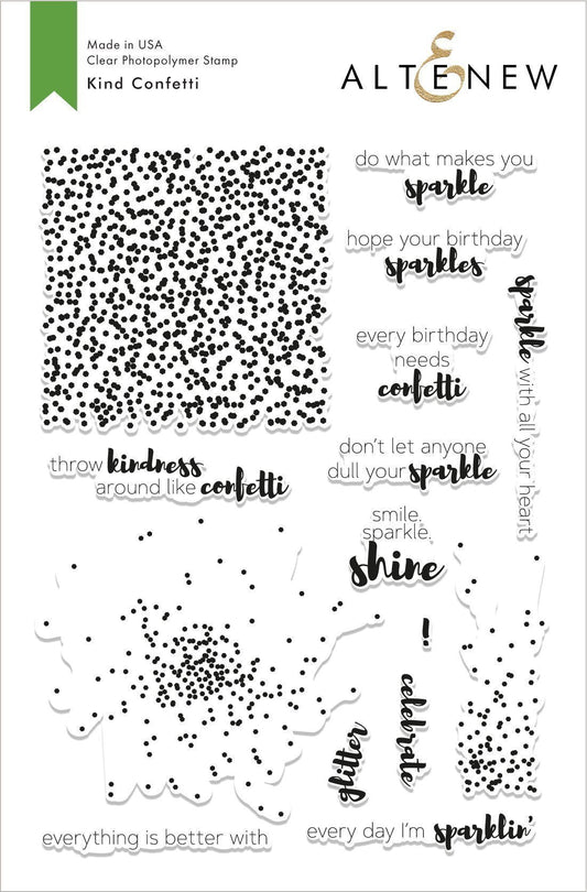 Altenew - Kind Confetti - Clear Stamp 6x8