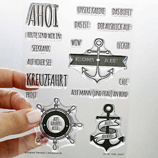 Klartext-Stempel - Ahoi - Clear Stamp Set 4x6
