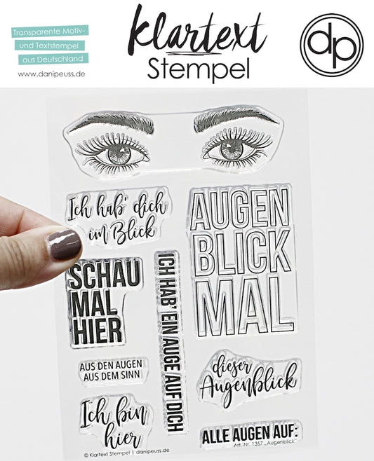 Klartext-Stempel - Augenblick - Clear Stamp Set 4x6