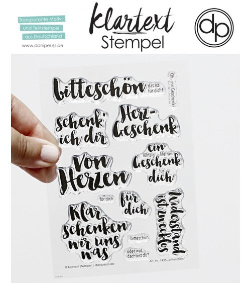 Klartext-Stempel - Bitteschön - Clear Stamp Set 4x6