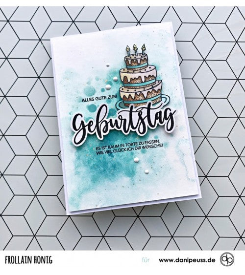 Klartext-Stempel - Torte zum Frühstück - Clear Stamp Set 4x6