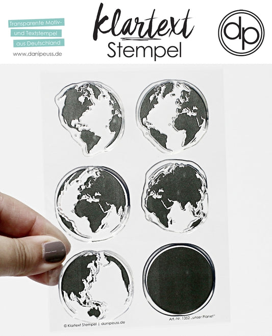 Klartext-Stempel - Unser Planet - Clear Stamp Set 4x6