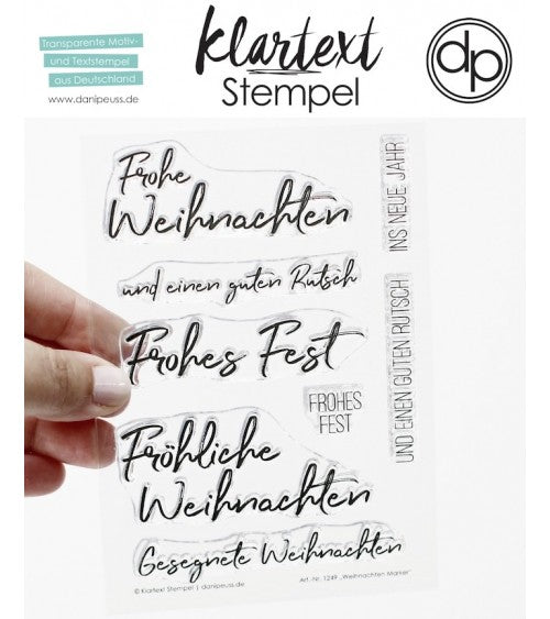 Klartext-Stempel - Weihnachten Marker - Clear Stamp Set 4x6