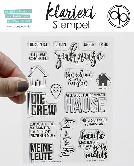 Klartext-Stempel - Zuhause - Clear Stamp Set 4x6