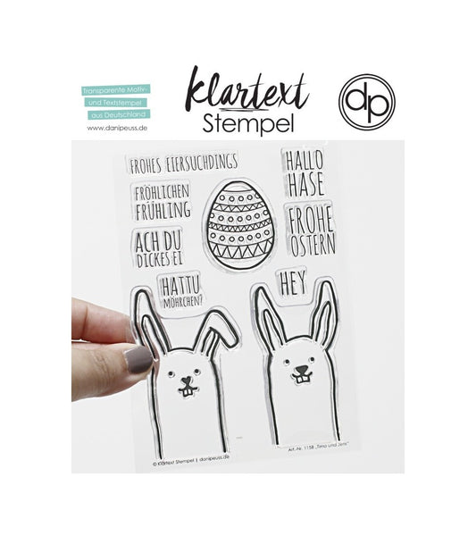 Klartext-Stempel - Timo und Jens - Clear Stamp Set 4x6