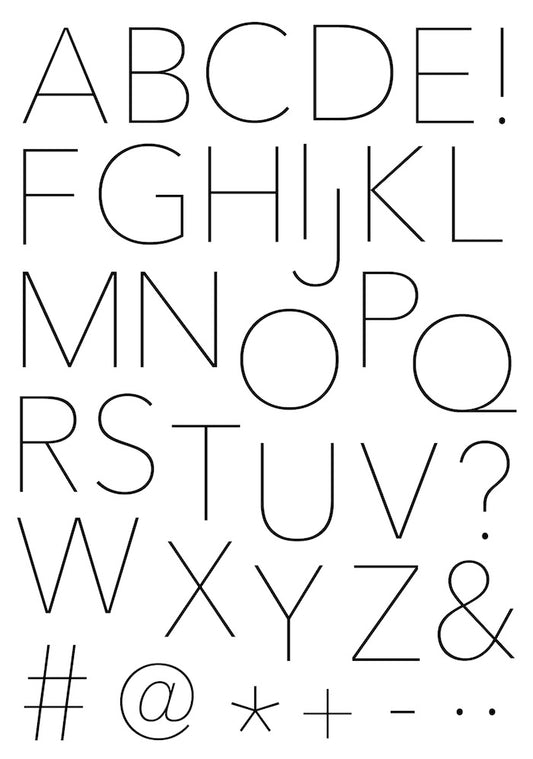 Klartext-Stempelset A5 "Greta" Alphabet