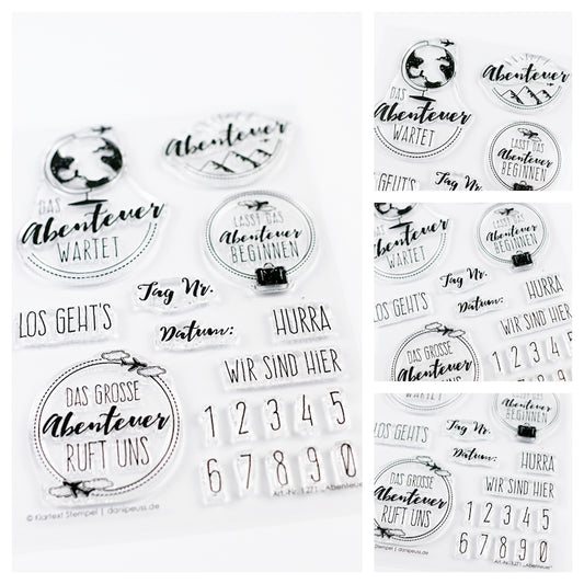 Klartext-Stempelset A6 - Abenteuer